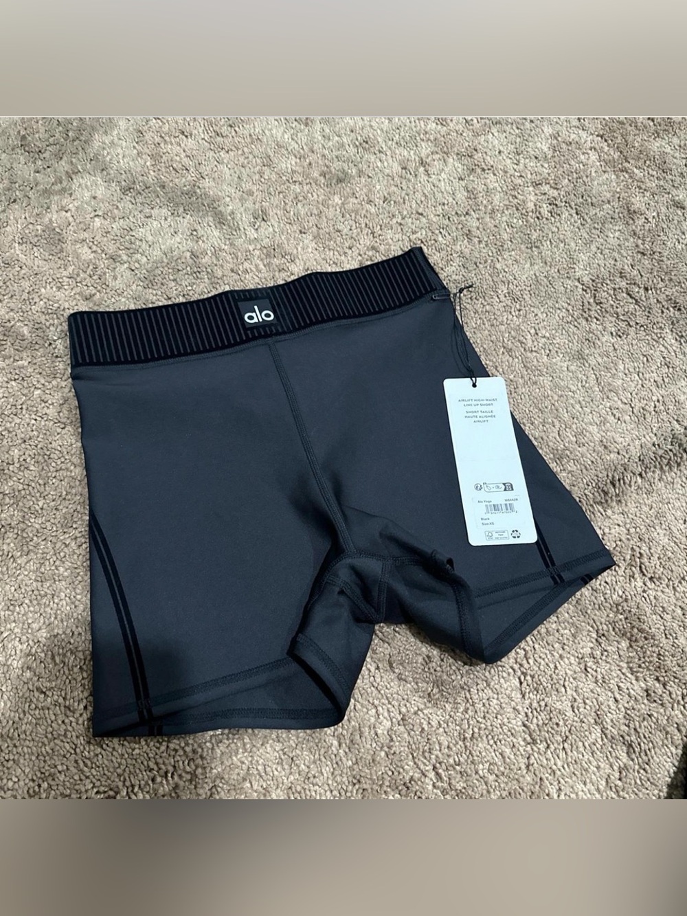 black alo airlift high waist line up short